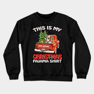 This Is My Christmas Pajama Shirt Beagle Truck Tree Crewneck Sweatshirt